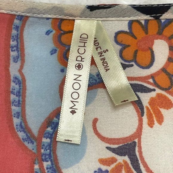 Moon Orchid Women's Boho Bell Sleeve Sheer Floral‎ Print Oversized Kimono Sz Sm - Picture 7 of 13